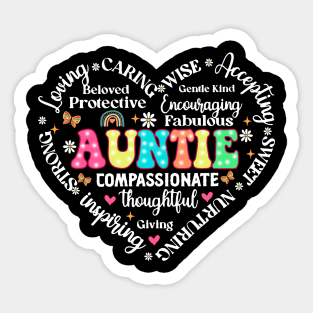 Retro Auntie, New Aunt, Blessed Mom, Aunt Life, Mother's Day Sticker